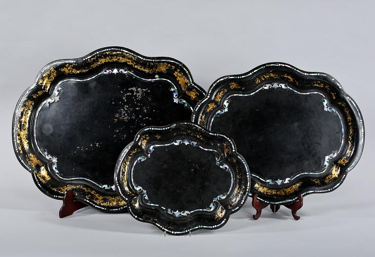 BRICKOR, 3 st, plåt, 1800-talets slut.