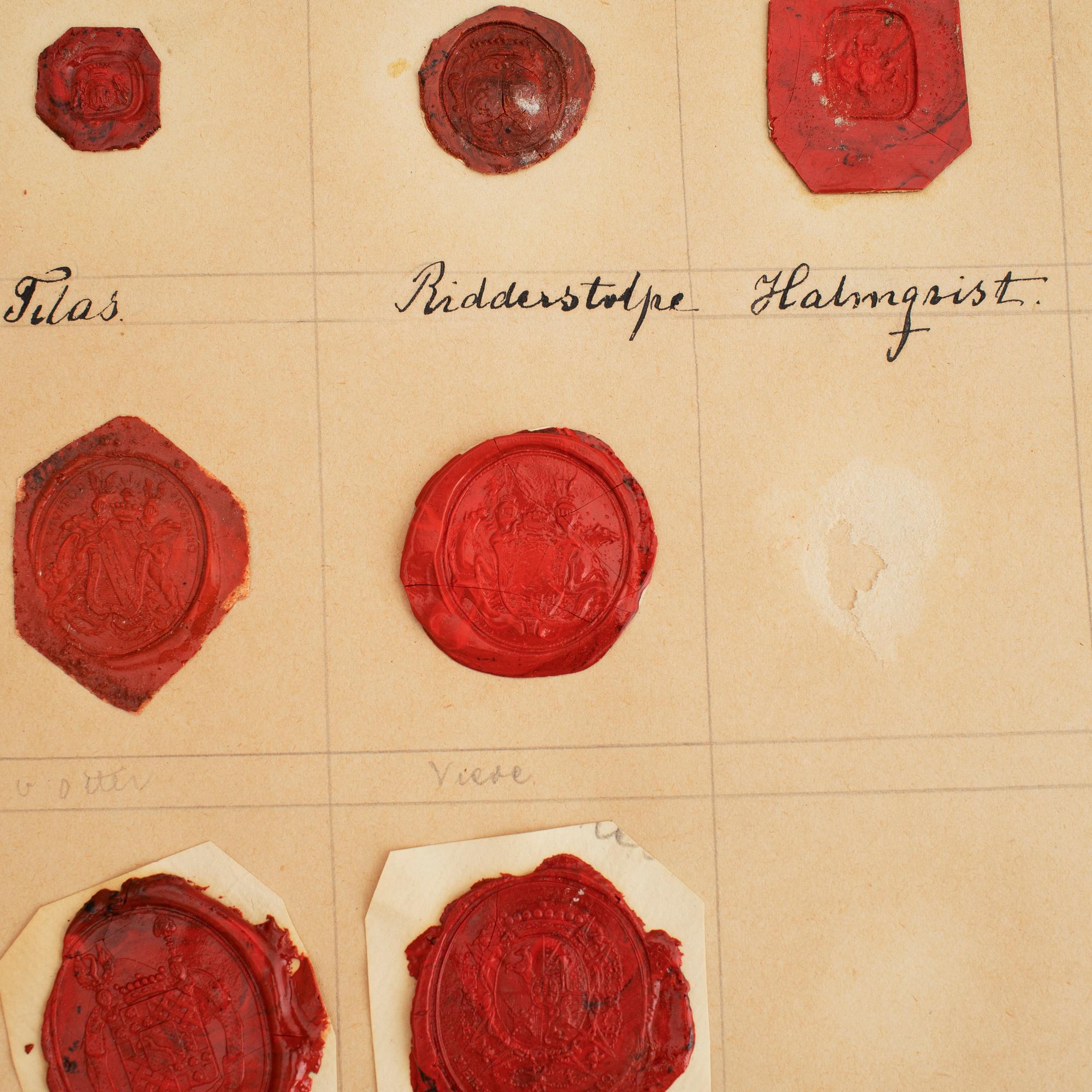 COLLECTION OF ROYAL AND NOBLE LAQUER SEALS, 19th century.