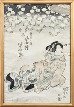 TRÄSNITT, 3 st, Japan, 1800/1900-tal.