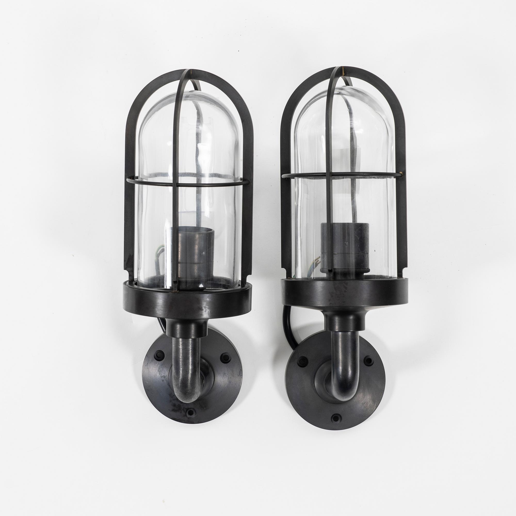 Wall lamps, a pair, Tekna, "Nautic", Docklight Wall.