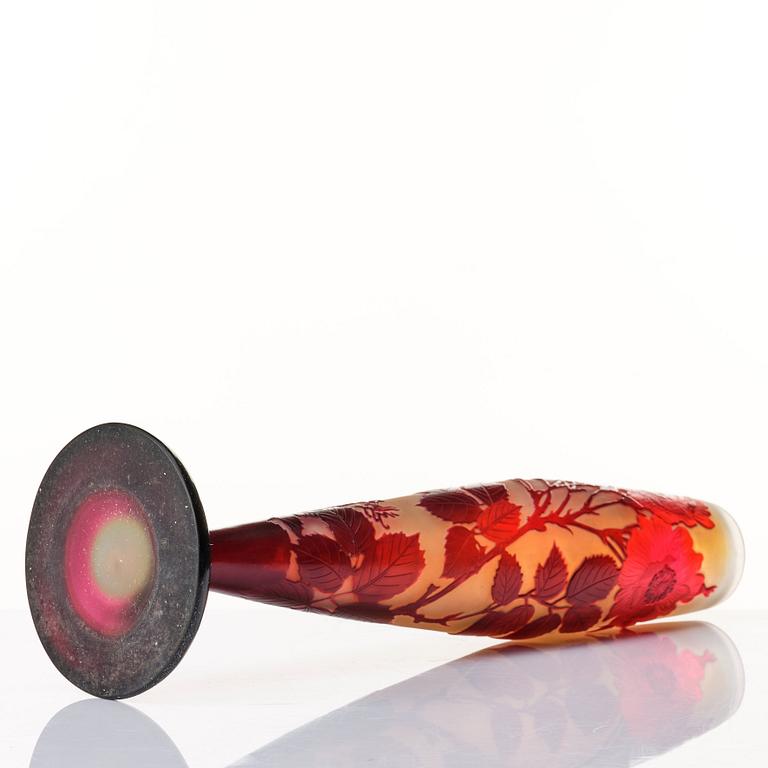 Emile Gallé, an Art Nouveau cameo glass vase, Nancy, France.