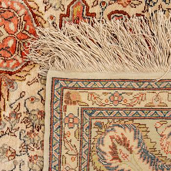 Carpet, silk, approx. 182 x 130 cm.