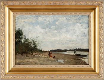 OSCAR TÖRNÅ, olja på duk, sign o dat 1874.