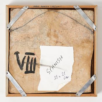 A 'Hispano Moresque' style ceramic tile, Seville, 17th century.