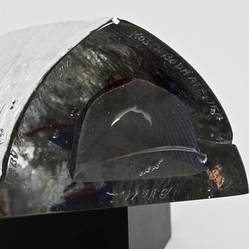 SKULPTUR, glas, Bertil Vallien, Kosta Boda Atelier, signerad.