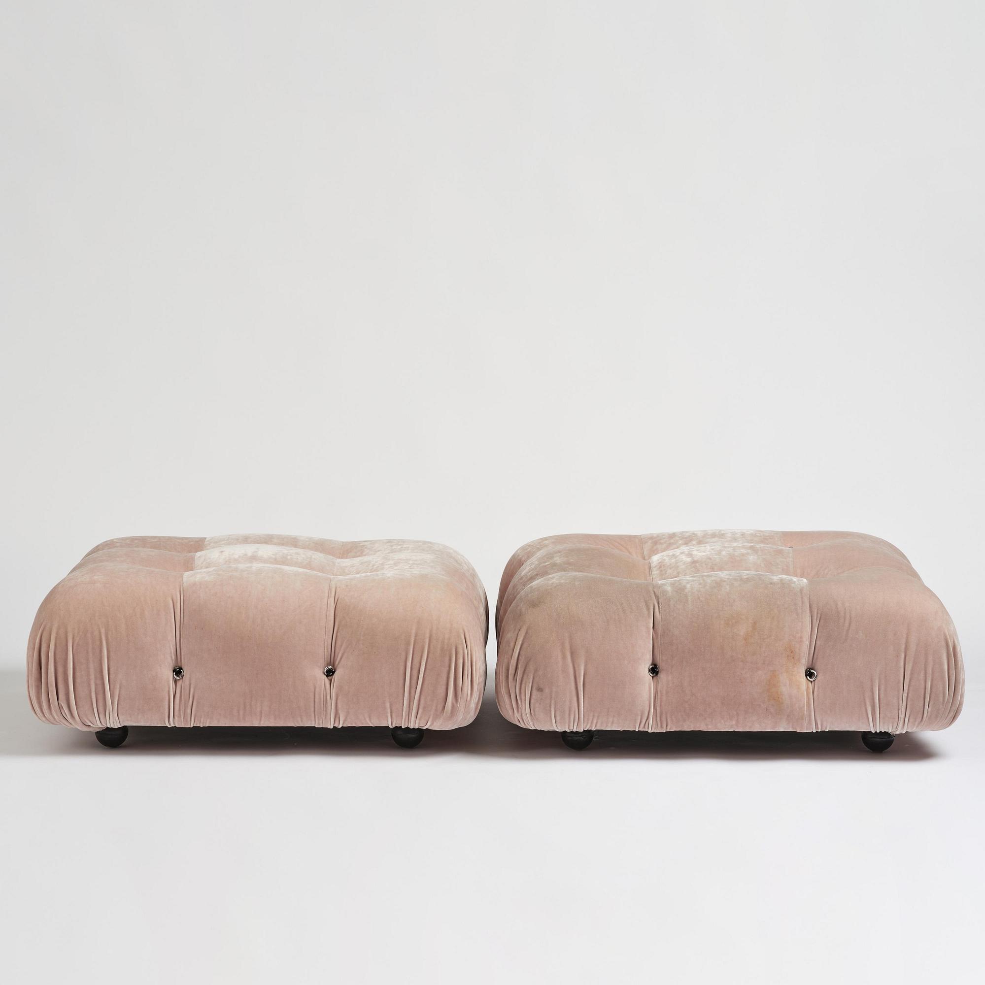 Mario Bellini, a pair of "Camaleonda" ottomans, B&B Italia, Italy, post 1970.