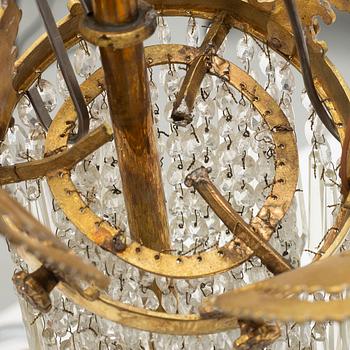 An Empire style chandelier, circa 1900.