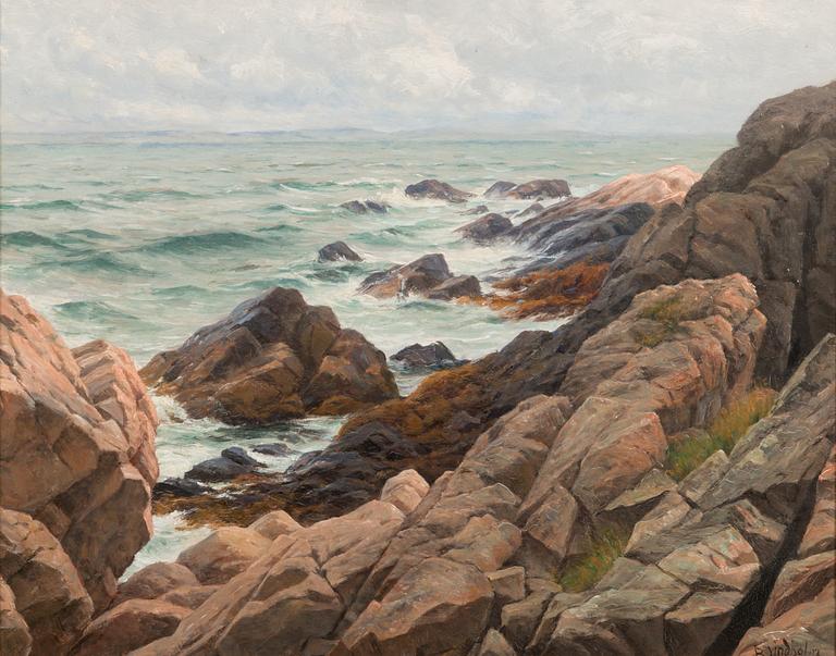 BERNDT LINDHOLM, olja på pannå, signerad.