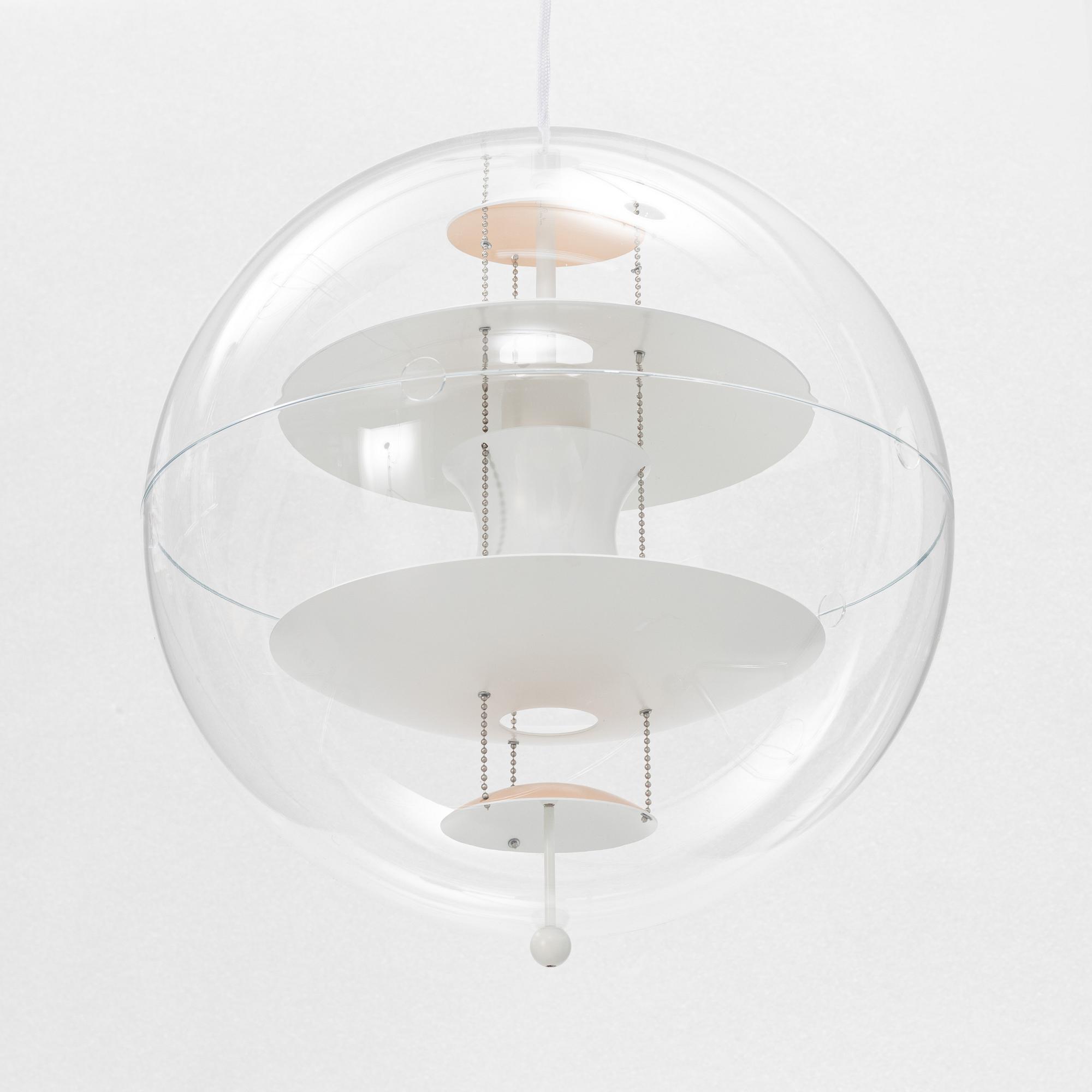 Verner Panton, a 'VP Globe War Peach' ceiling light, Verpan, Denmark, 2021.