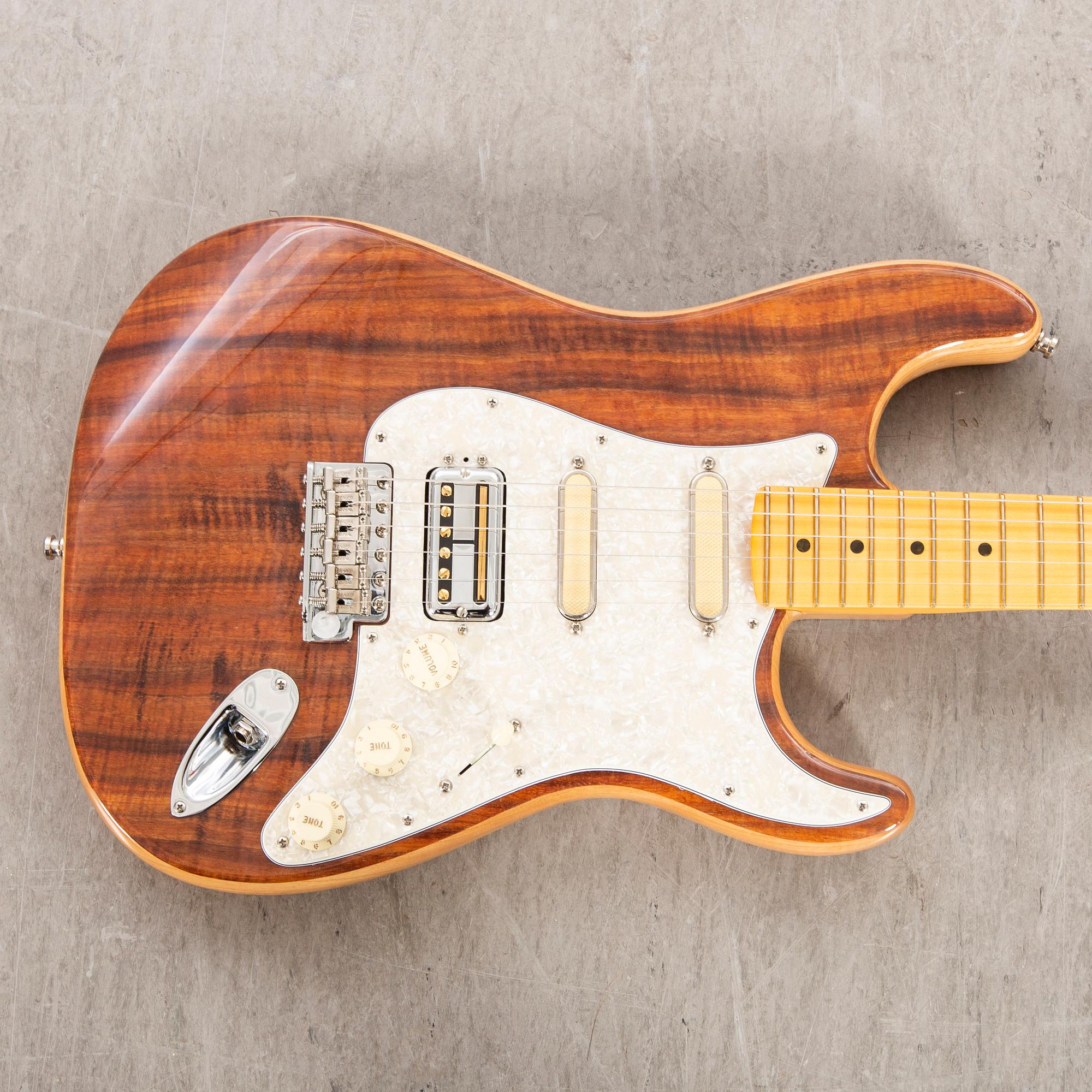 Electric guitar, Fender Stratocaster, Rarities Flame Koa Top, 2019.