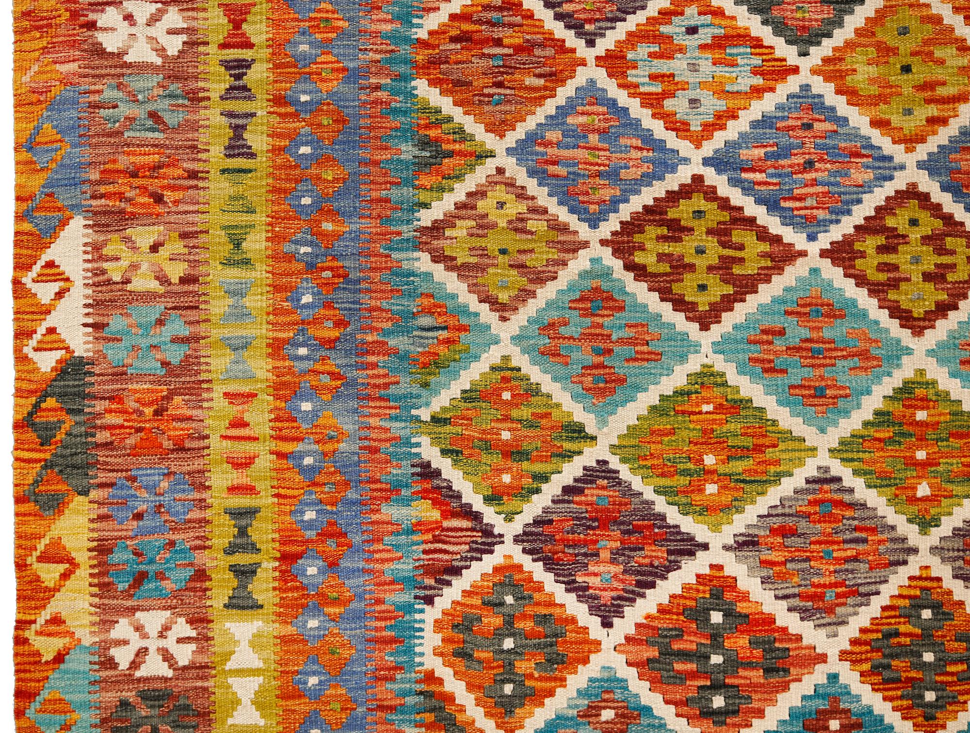 A kilim carpet, approximately 353 x 246 cm.
