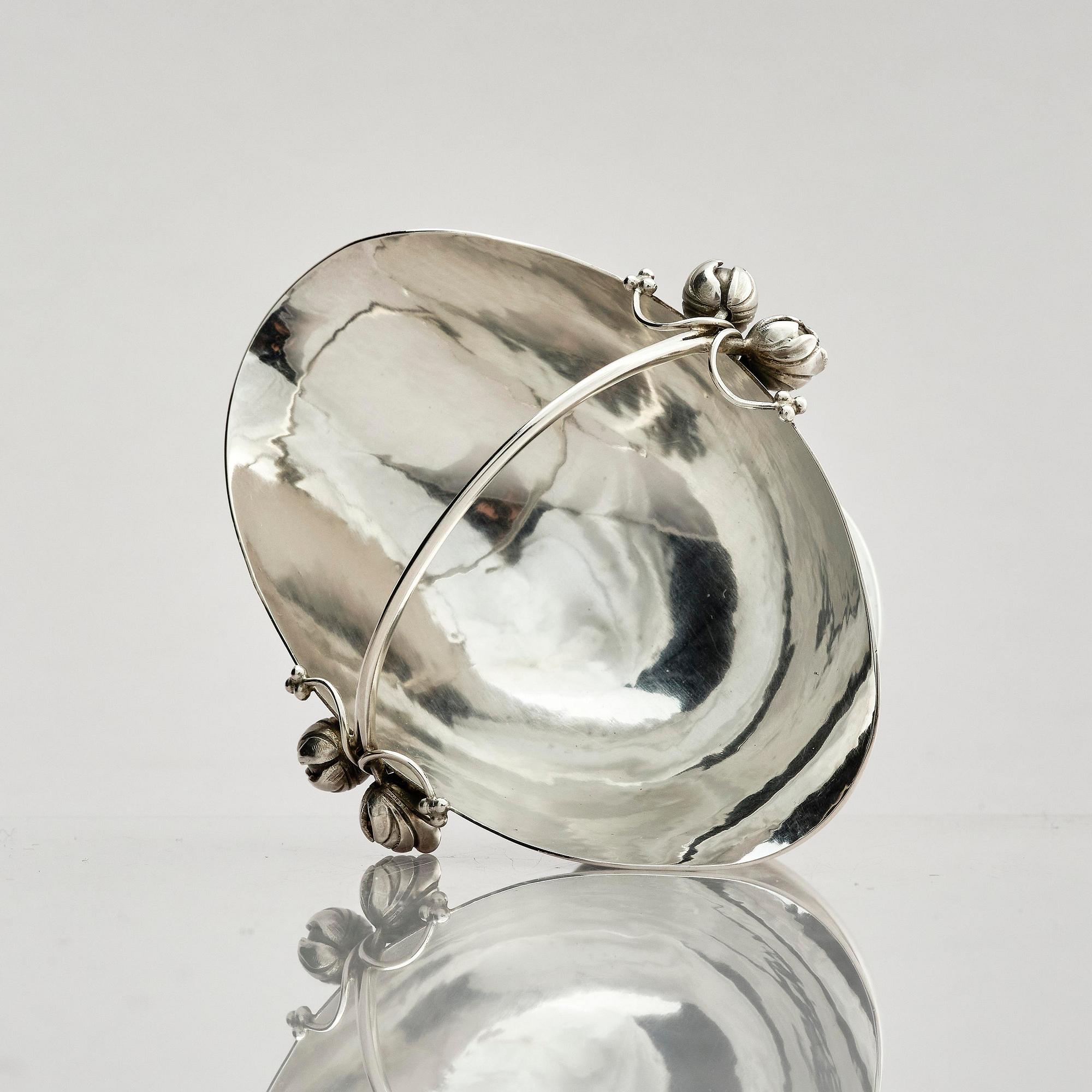 Georg Jensen, a sterling silver salt cellar, Copenhagen, Denmark 1933-1944.