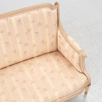 A Gustavian style sofa, late 19th century.