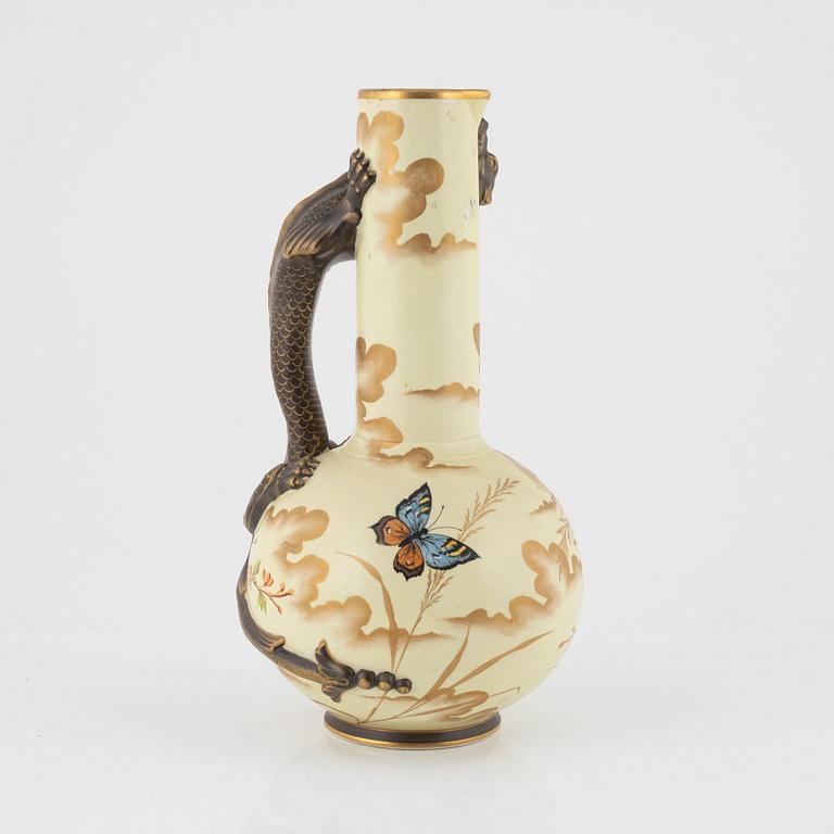 A vase, Gustafsberg, dated 1888.