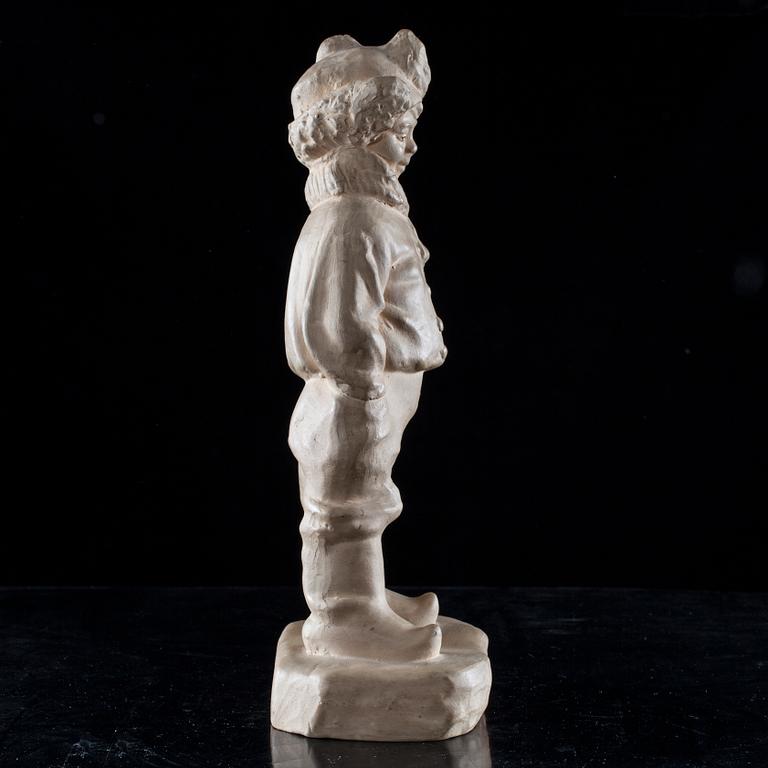 SKULPTUR, rödlera, stämplad Rakkolanjoki Kakelfabrik, 1920-tal.