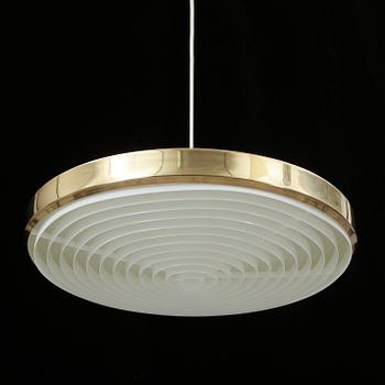 TAKLAMPA, mässing, 1960-tal. Höjd exkl sladd ca 10 cm.