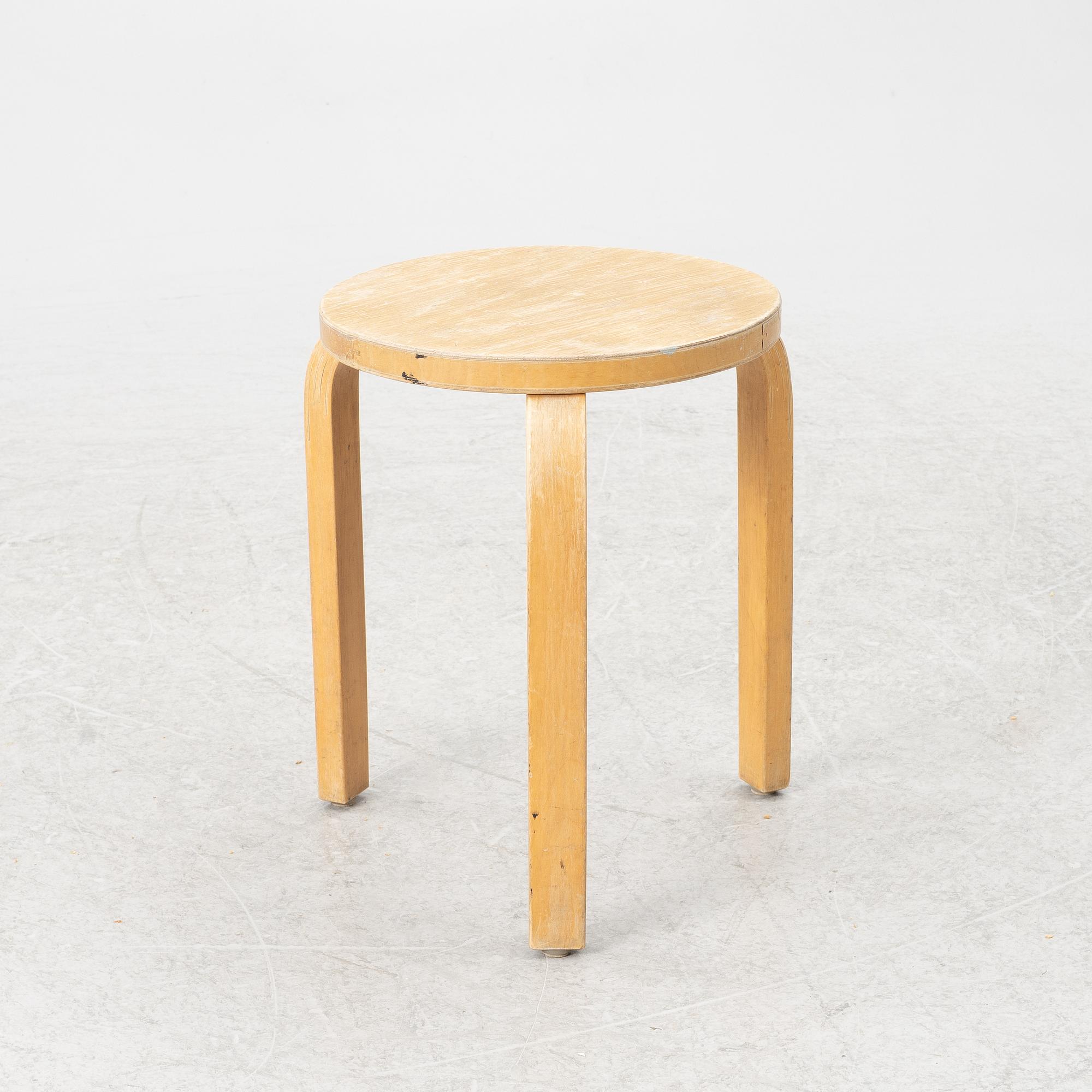 Alvar Aalto, chairs, 3 pcs, model 66 and stool, model 60, Artek, Finland.