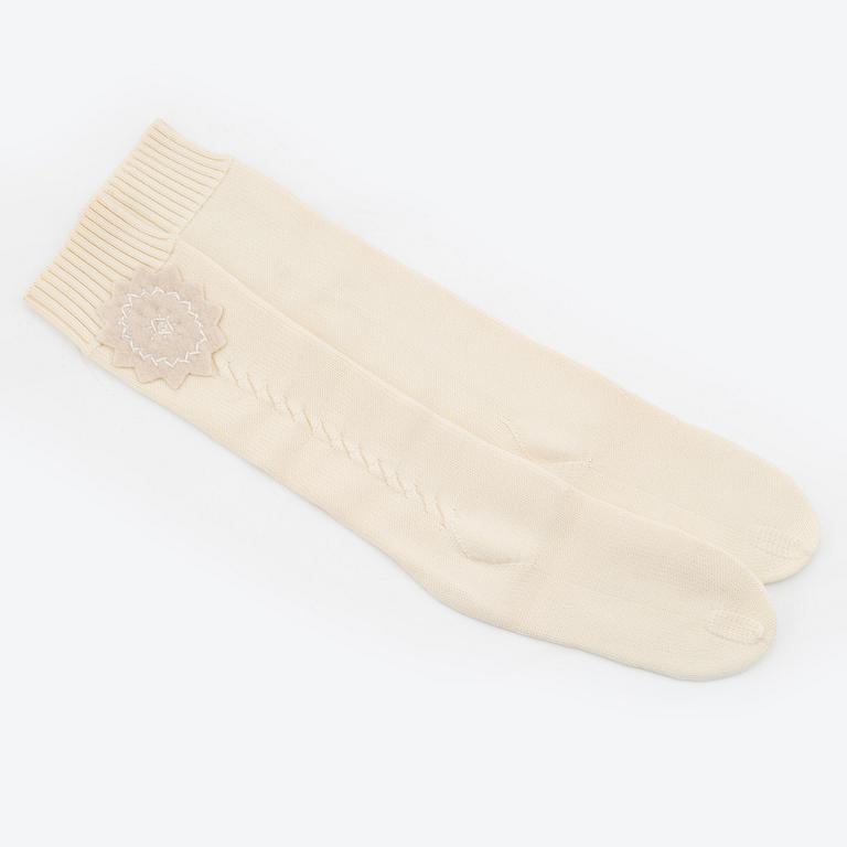 Christian Dior, two pairs of wool socks.