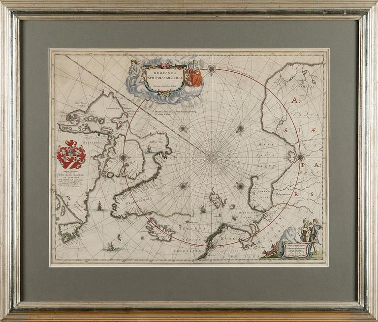 KARTA, Willem Janszon Blaeu, Regiones Sub Polo Artico 1635.