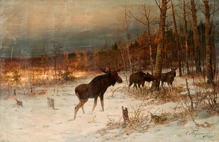 Efim Tikhmenev, ELKS IN WINTER.