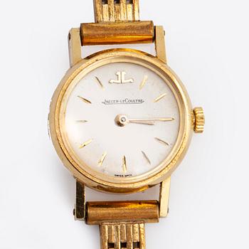 Jaeger-le Coultre wrist watch, 18K gold, 15 mm, manual, strap metal.
