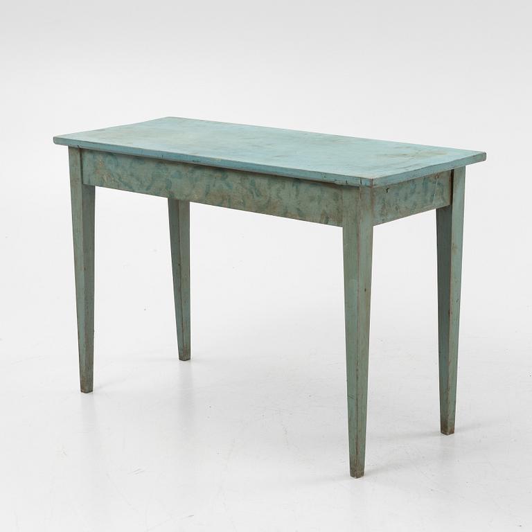 A faux marble-painted table, 19th century.