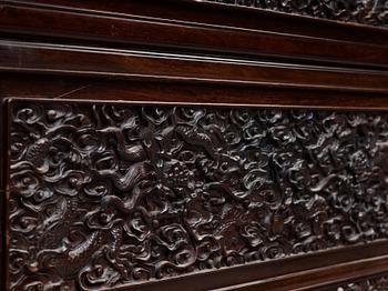 SKRIVBORD, hardwood. Late Qing dynasty, circa 1900.