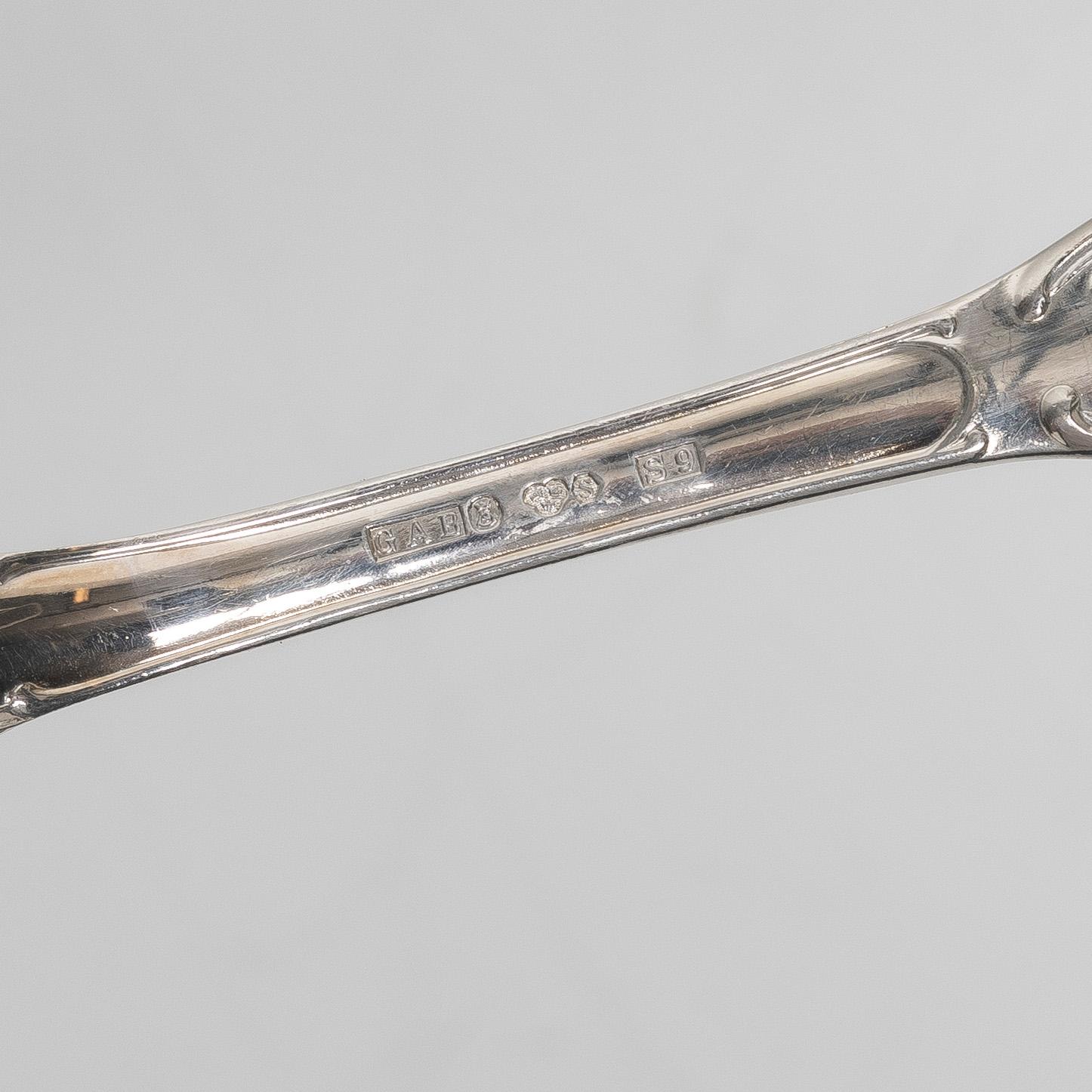 A 49-piece silver cutlery service, model 'Olga', GAB and CG Hallberg, Stockholm and Eskilstuna, 1959-76.
