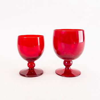 A Monica Bratt 59 pcs glass service Reijmyre mid 1900s/later part.