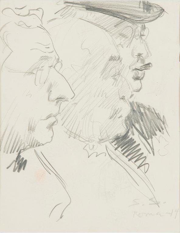 Santeri Salokivi, drawings, 4 pcs.