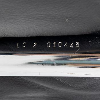 a pair of "LC2" armchairs, Cassina, second half of the 20th century.