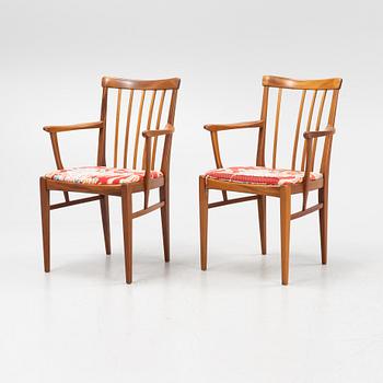 A pair of 'Herrgården' armchairs by Carl Malmsten, second half of the 20th Century.