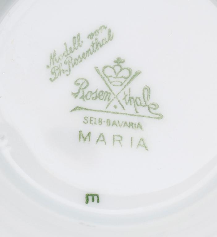 KAFFESERVIS, 16 snarlika delar, porslin, "Maria", Rosenthal.