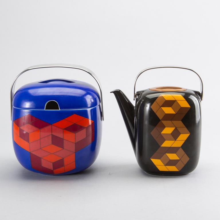 VICTOR VASARELY  / TIMO SARPANEVA 'Suomi', för Rosenthal Galerie, 2 delar, signerade & numrerade, 1976.