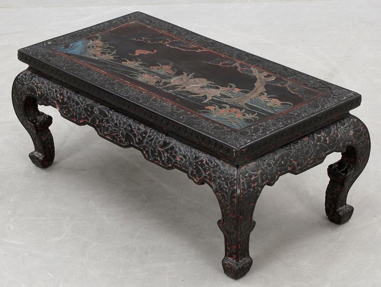 A lacquered 'Low table', late Qing dynasty (1644-1912).