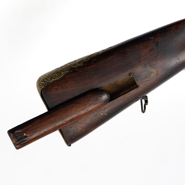 Percussion gun, converted from flintlock, Sweden, 18th century.