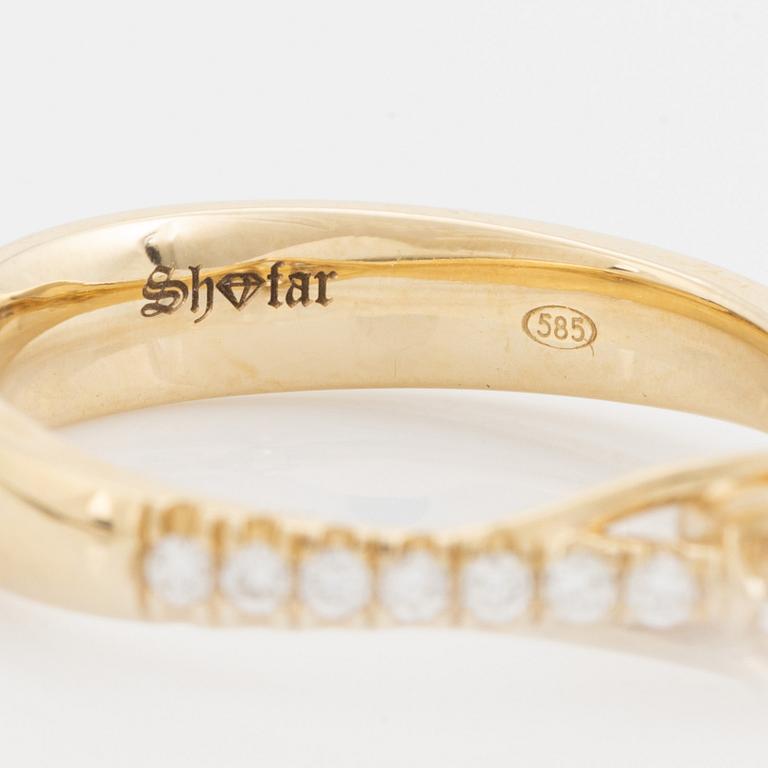 Cushion cut diamond ring.