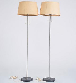 Harald Notini, a pair of floor lamps, model "15744", Arvid Böhlmarks Lampfabrik, 1950s.