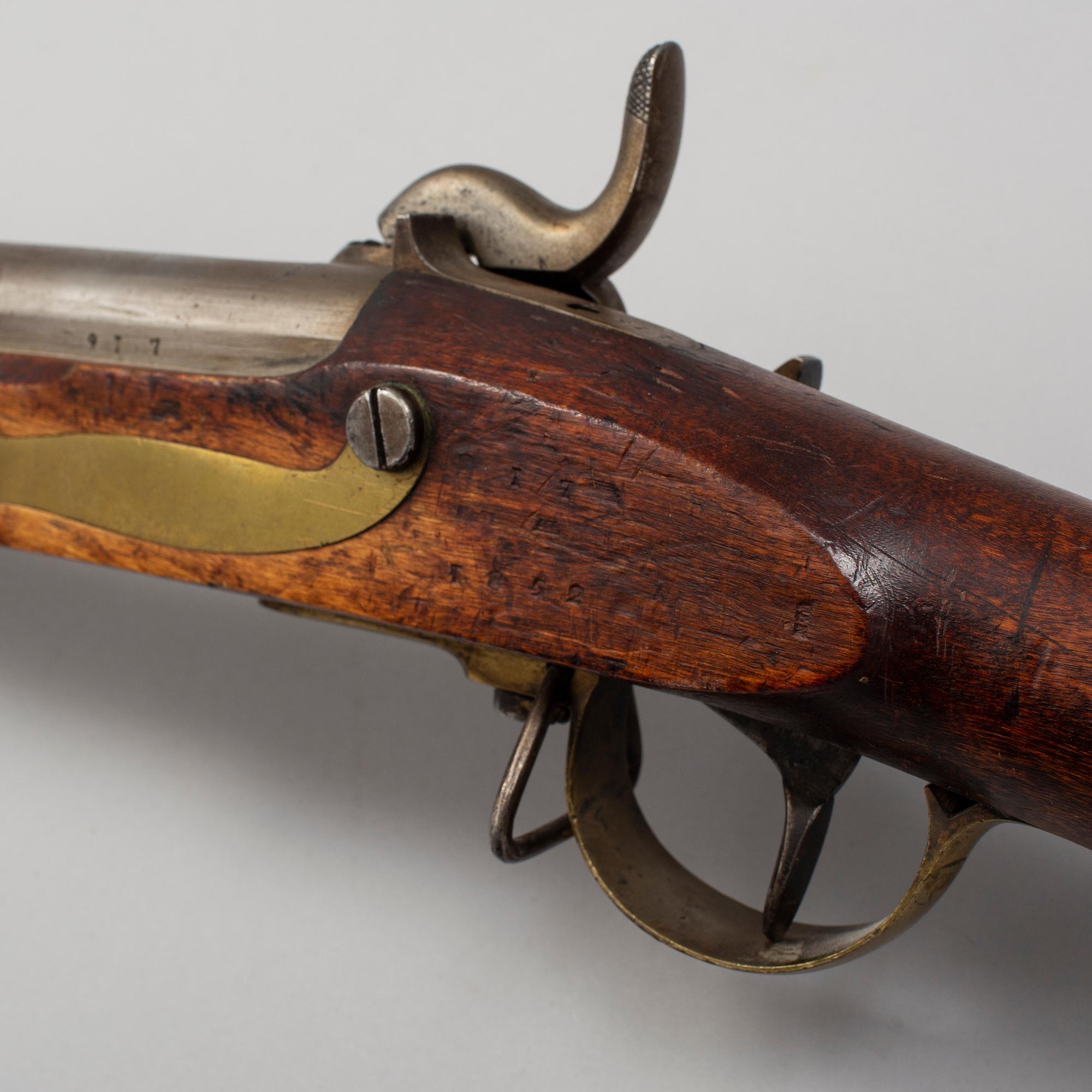 A Swedish percussion rifle 1845-54 pattern.
