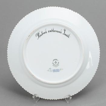 ASSIETTER, 4 stycken, porslin, modell "3573", "Flora Danica", Royal Copenhagen.