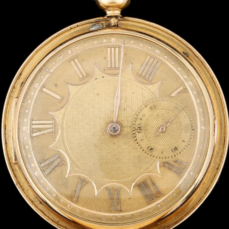 HERRFICKUR, guld 18K, boetten stämplad London, troligen 1800-talets slut. Vikt ca 156 gram.