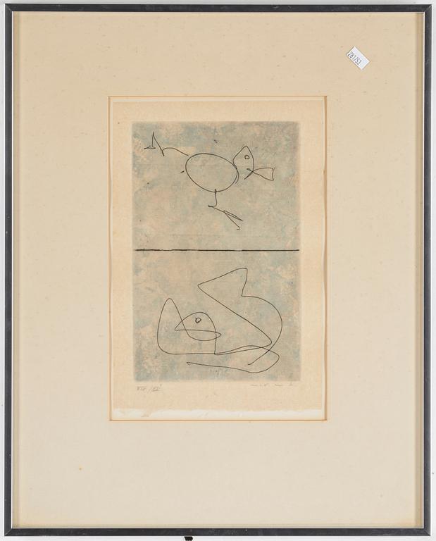 MAX ERNST, etching and aquatint, 1972, on Japon paper, signed in pencil and numbered XIX/XX.