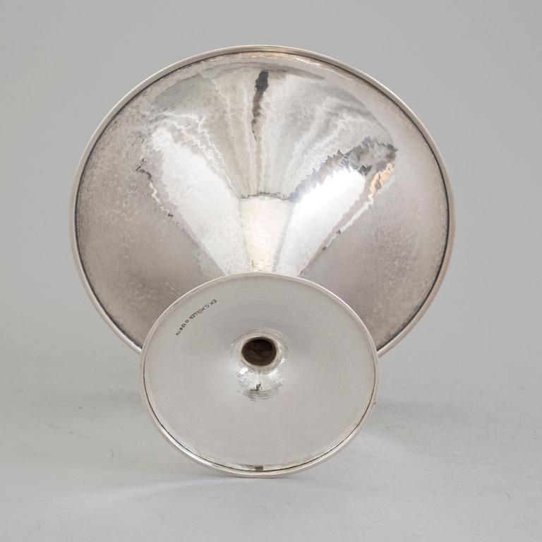 A Swedish Art Nouveau silver trumpet vase, maker's mark Emil O Möller, Malmö, 1925.