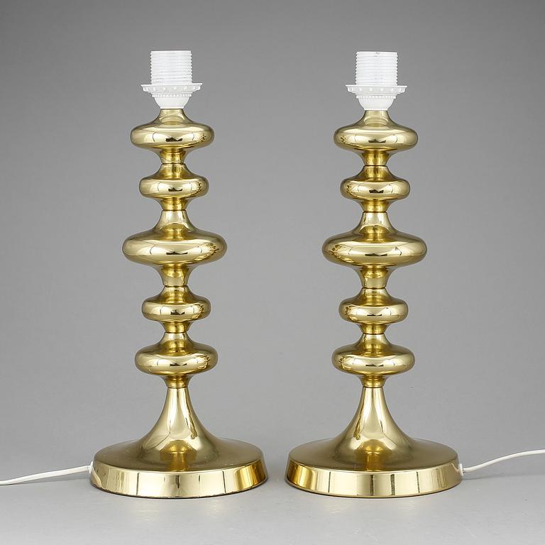 BORDSLAMPOR, ett par, 1900-talets andra hälft.