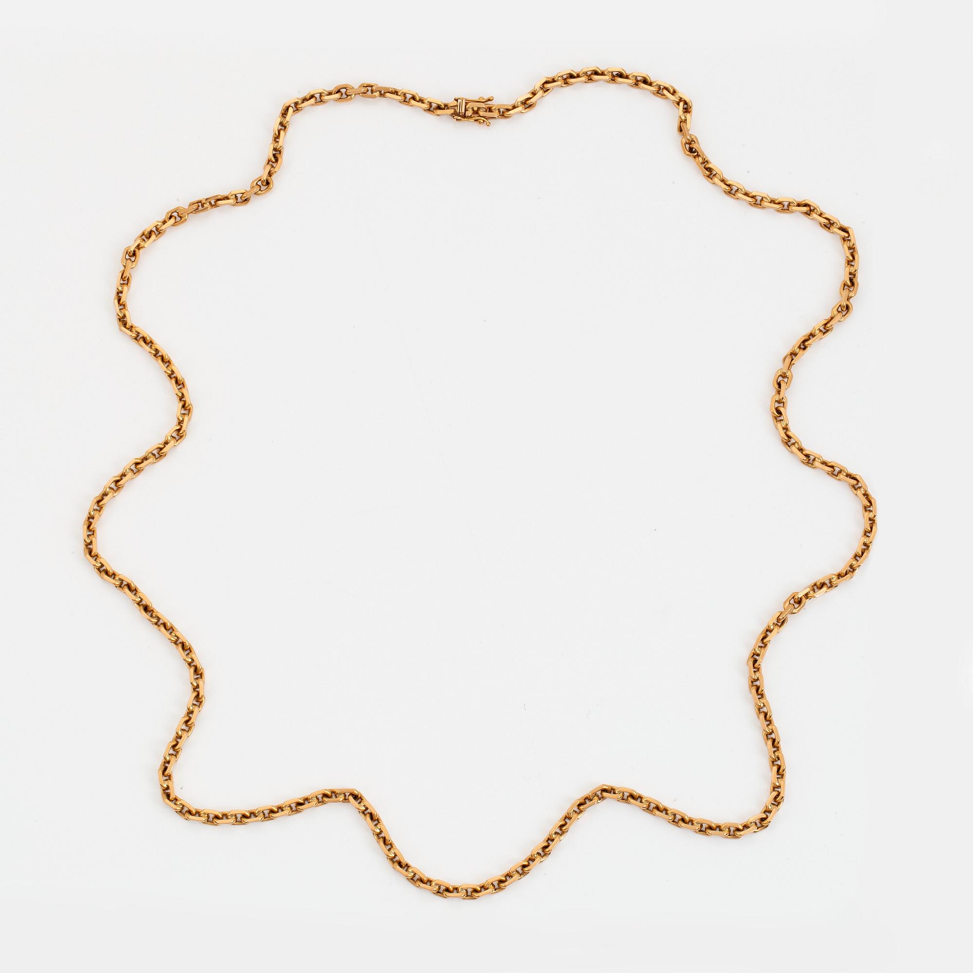 Collier 18K guld, ankarlänk.