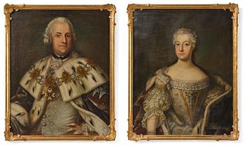 375. Lorens Pasch d y, circle of, "Adolf-Fredrik" 1710-1771) & "Lovisa Ulrika" (1720-1782).