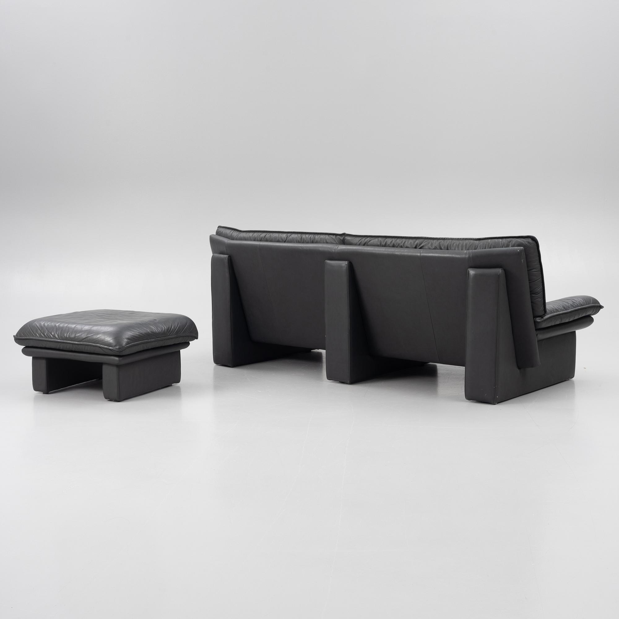 Nicoletti Salotti, an "Ambassador" sofa with ottoman, Italy 1970s-1980s.