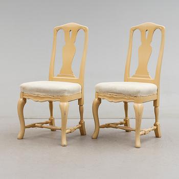 STOLAR, 12 st, rokokostil, K A Roos, Helsingborg, 1900-talets andra hälft.