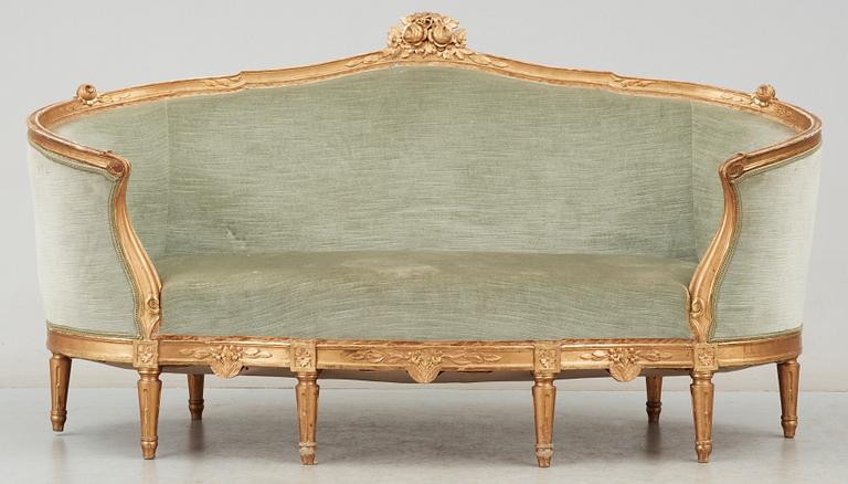 BADKARSSOFFA, gustaviansk stil, 1900-talets första hälft.