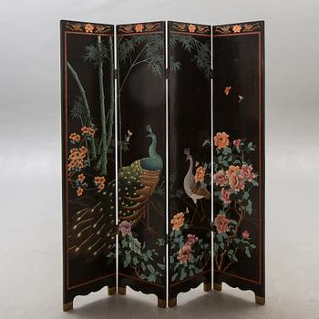 A Japanese folding screen 20th century.
